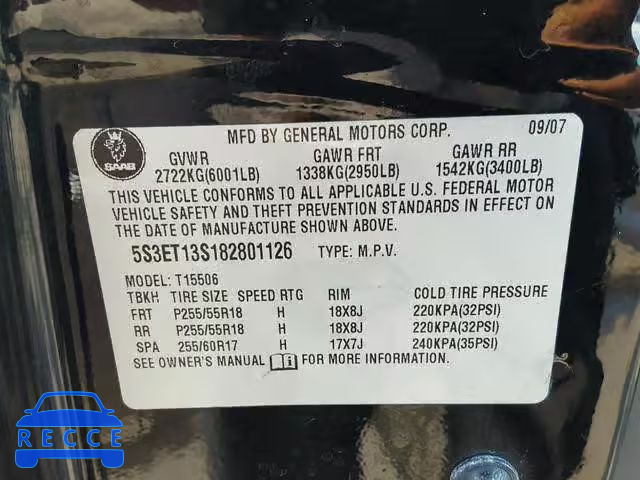 2008 SAAB 9-7X 4.2I 5S3ET13S182801126 image 9