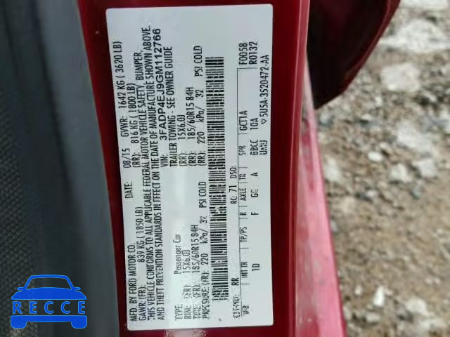 2016 FORD FESTIVA GL 3FADN4EJ9GM112766 Bild 9