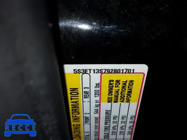 2009 SAAB 9-7X 4.2I 5S3ET13S792801701 зображення 9