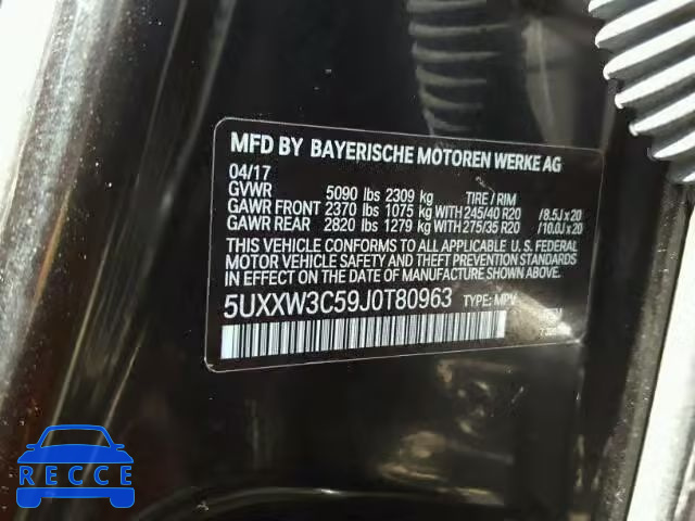 2018 BMW X4 XDRIVE2 5UXXW3C59J0T80963 image 9