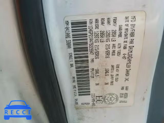 2007 DODGE CARAVAN C/ 1D4GP21R47B229947 image 9