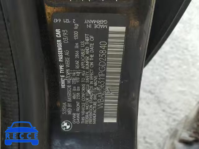 1993 BMW 525 IT AUT WBAHJ6311PGD23840 image 9