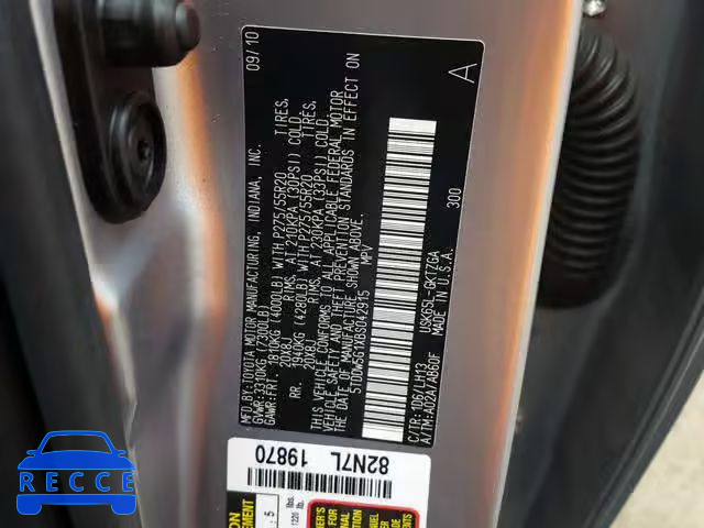 2011 TOYOTA SEQUOIA PL 5TDDW5G1XBS042915 image 9
