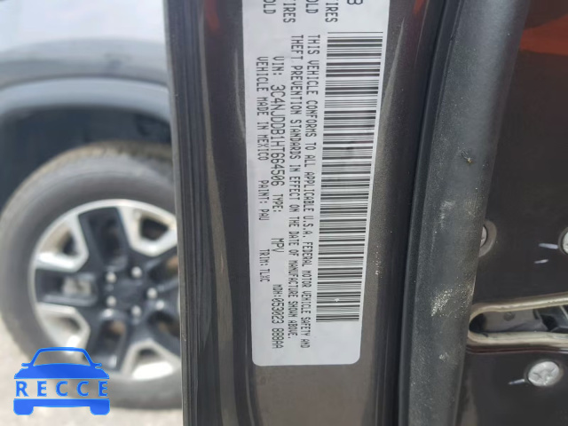 2017 JEEP COMPASS TR 3C4NJDDB1HT664506 зображення 9