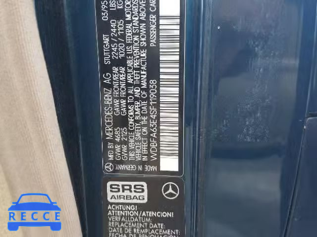 1995 MERCEDES-BENZ SL 320 WDBFA63E4SF119038 зображення 9