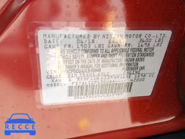 2018 NISSAN KICKS S 3N1CP5CU4JL515949 image 7