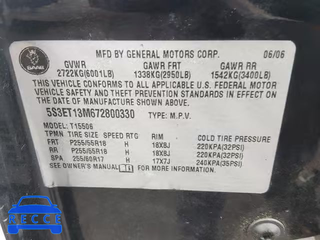 2007 SAAB 9-7X 5.3I 5S3ET13M672800330 image 9