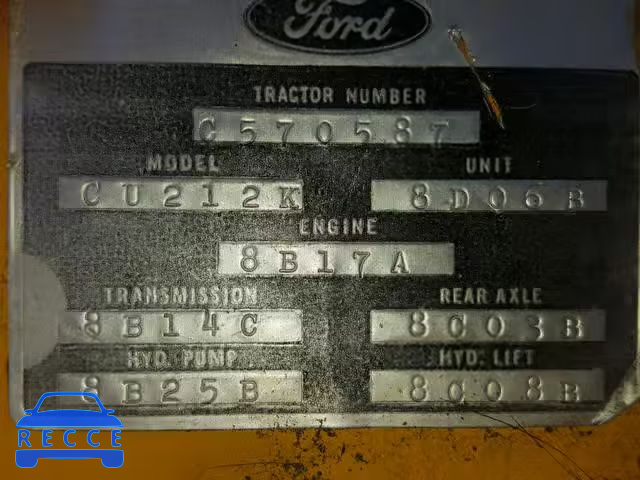 1978 FORD TRACTOR C570587 зображення 9