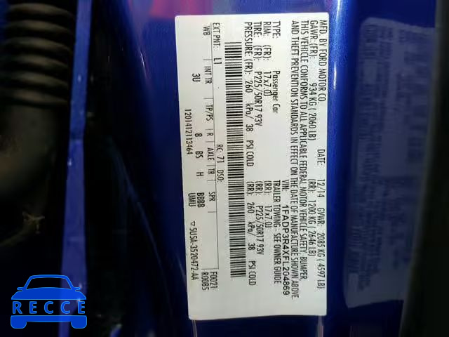 2015 FORD FOCUS BEV 1FADP3R4XFL204869 image 9