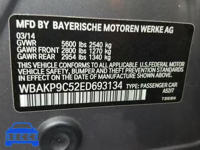 2014 BMW 550 XI WBAKP9C52ED693134 image 9
