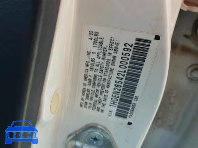 2002 HONDA CIVIC GX 1HGEN26542L000592 image 9