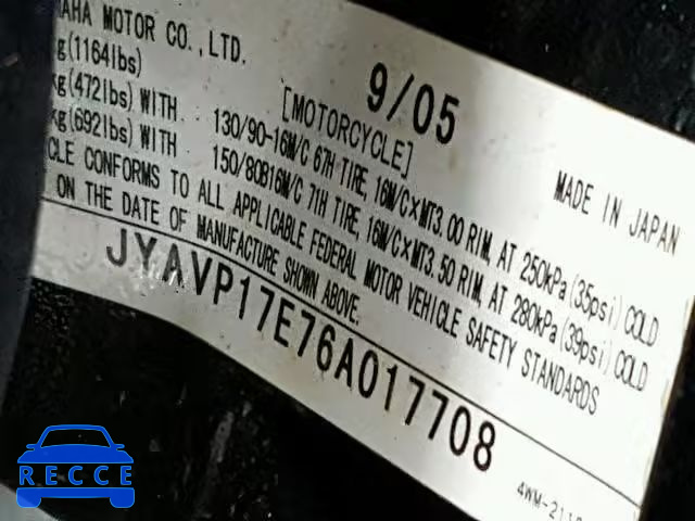 2006 YAMAHA XV1700 A JYAVP17E76A017708 image 19