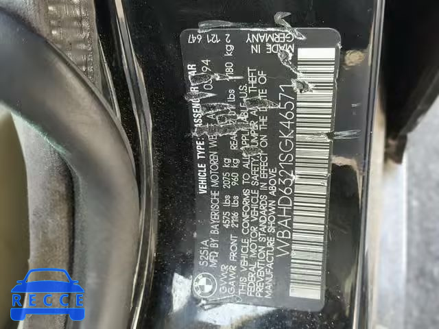 1995 BMW 5 SERIES WBAHD6321SGK46571 image 9