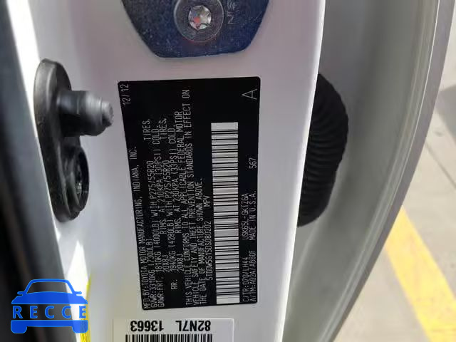 2013 TOYOTA SEQUOIA PL 5TDDW5G15DS080202 image 9