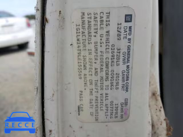 1990 CHEVROLET BERETTA GT 1G1LW14T9LE155569 зображення 9