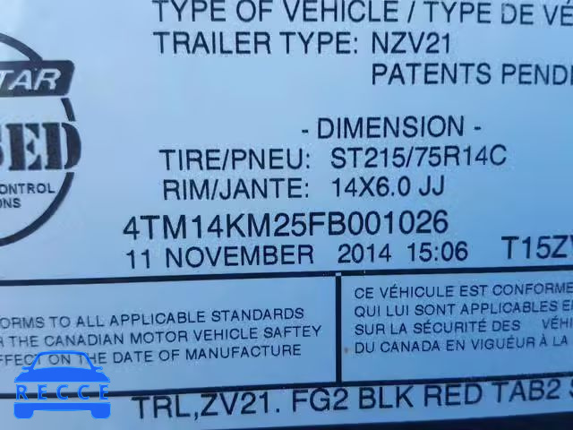 2015 NITR TRAILER 4TM14KM25FB001026 Bild 9