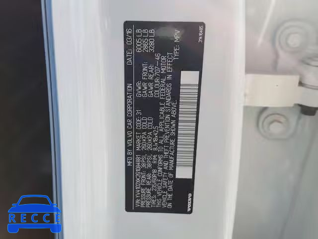 2016 VOLVO XC90 T5 YV4102XK2G1084881 image 9