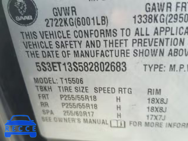 2008 SAAB 9-7X 4.2I 5S3ET13S582802683 image 9