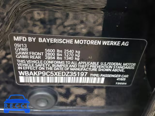 2014 BMW 550 XI WBAKP9C5XEDZ35197 image 9