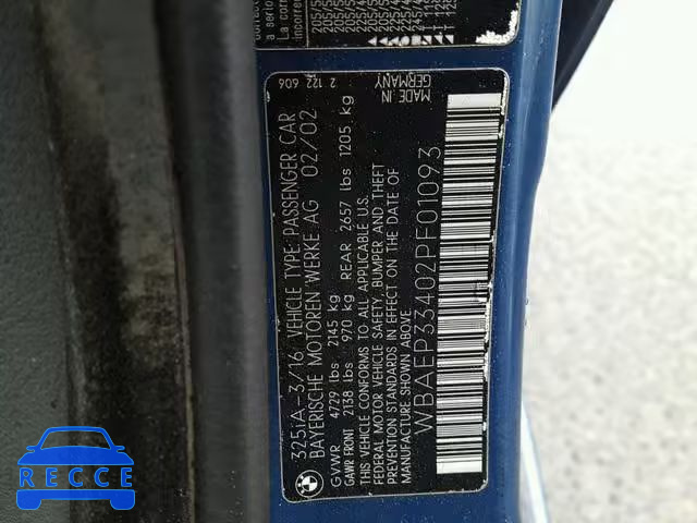 2002 BMW 325 XIT WBAEP33402PF01093 image 9