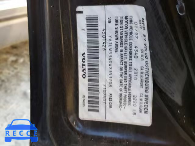 1998 VOLVO V70 T5 TUR YV1LW5340W2353708 image 9