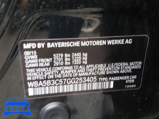 2016 BMW 535 XI WBA5B3C57GG253405 Bild 9