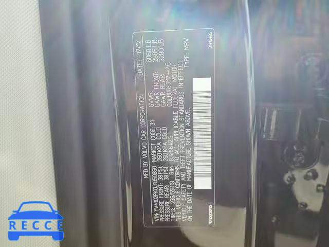 2018 VOLVO XC90 T5 YV4102PK0J1350860 image 9