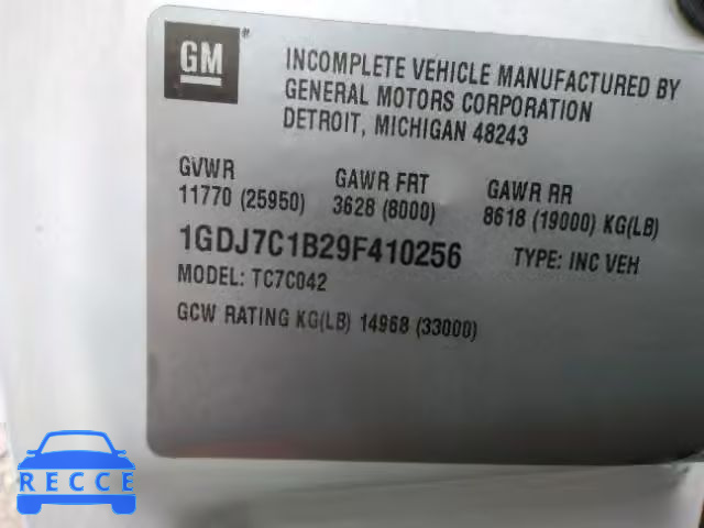 2009 GMC C7500 C7C0 1GDJ7C1B29F410256 image 9
