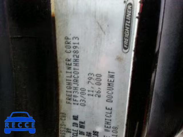 2000 FREIGHTLINER FL70 1FV3HJAC0YHH28913 image 9