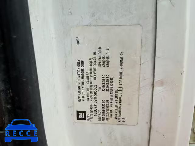 2003 GMC C7500 C7C0 1GDJ7J1323F505582 image 9