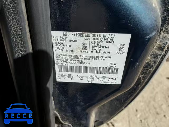 1995 FORD F 250 1FTNX20S4XED38139 image 9