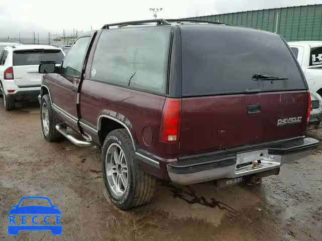 1992 CHEVROLET BLAZER K15 1GNEK18K4NJ360599 image 2