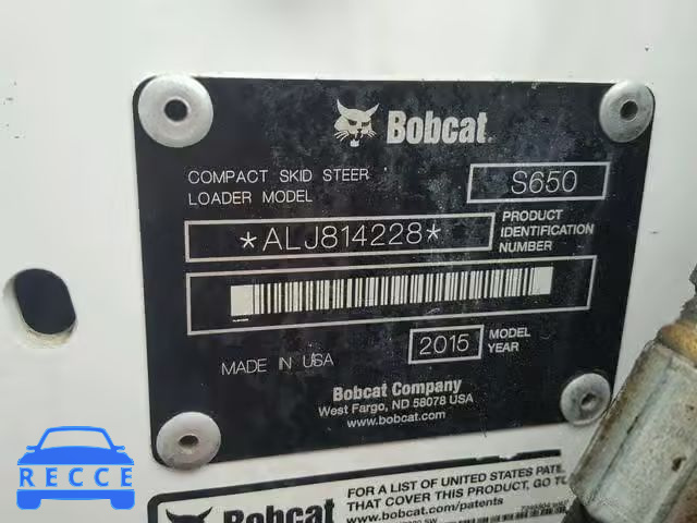2015 BOBCAT S650 ALJ814228 image 9