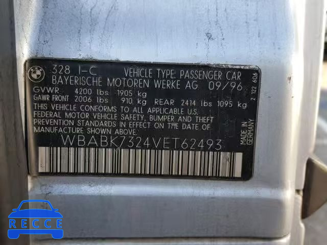 1997 BMW 328 IC WBABK7324VET62493 image 9