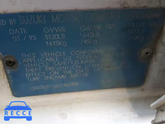 1995 SUZUKI ESTEEM GL JS2GB31S6S5101937 image 9