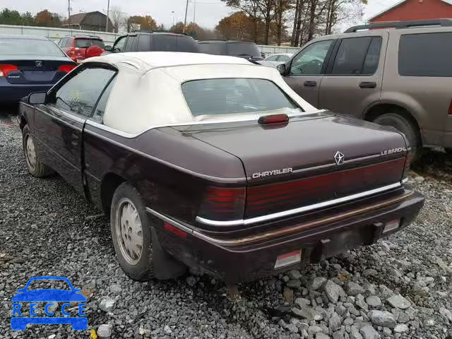 1991 CHRYSLER LEBARON 1C3XJ45KXMG114862 image 2