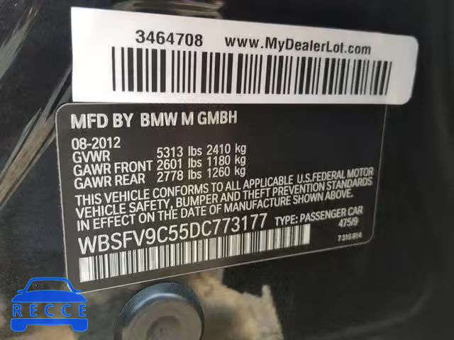 2013 BMW M5 WBSFV9C55DC773177 image 9