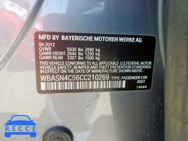 2012 BMW 550 IGT WBASN4C56CC210269 Bild 9