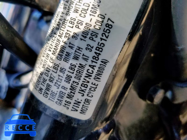 2004 KAWASAKI VN800 JKBVNCA184B512587 зображення 19