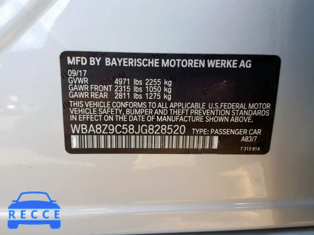 2018 BMW 330 XIGT WBA8Z9C58JG828520 image 9