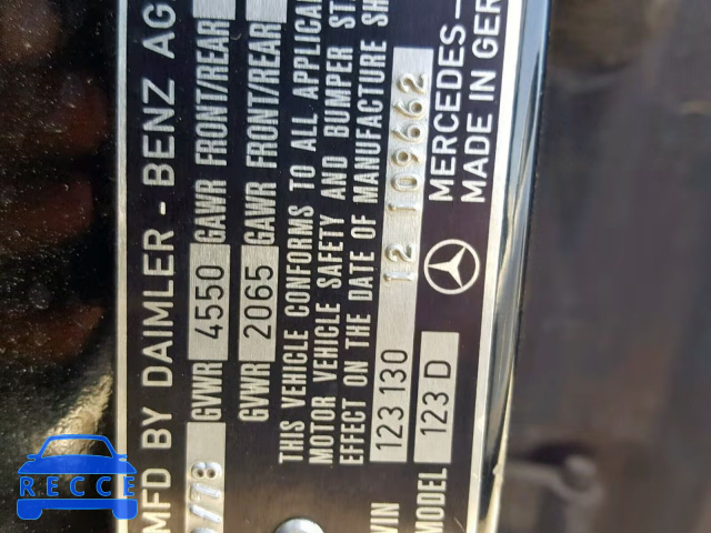 1979 MERCEDES-BENZ S 350D 12313012109662 зображення 9
