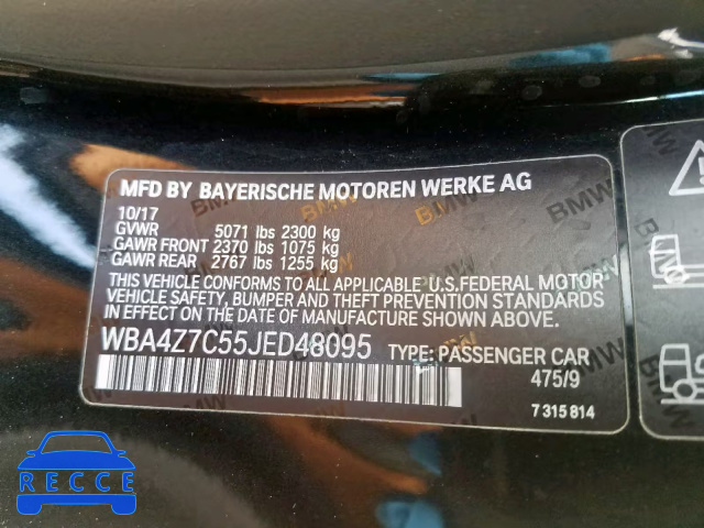 2018 BMW 440XI WBA4Z7C55JED48095 зображення 9
