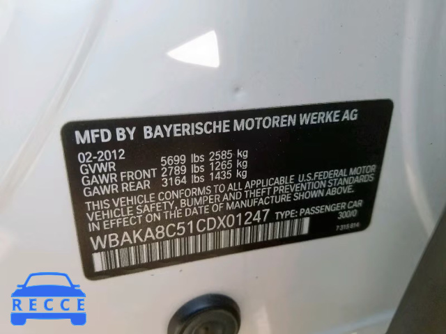 2012 BMW 750 I WBAKA8C51CDX01247 Bild 9