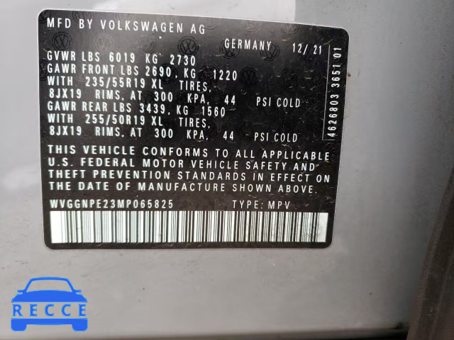 2021 VOLKSWAGEN ID.4 PRO S WVGGNPE23MP065825 image 12