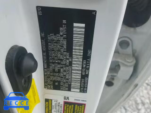 2013 TOYOTA VENZA LE 4T3BA3BB2DU046825 image 9