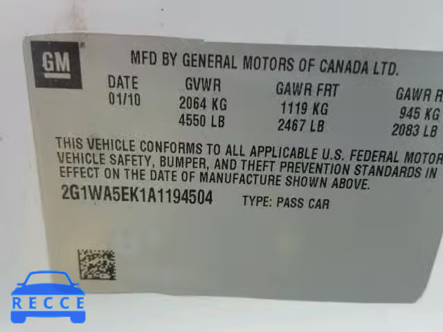 2013 CHEVROLET IMPALA POL 2G1WD5E38D1229852 image 9