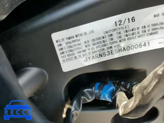 2017 YAMAHA FZ09 JYARN53E5HA000641 image 9
