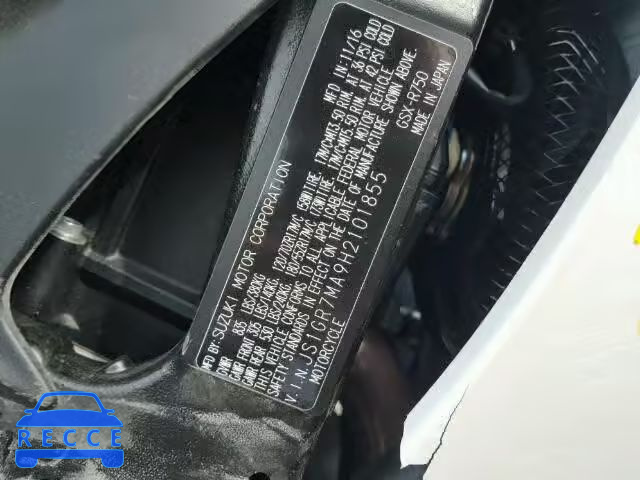 2017 SUZUKI GSX-R750 JS1GR7MA9H2101855 Bild 9