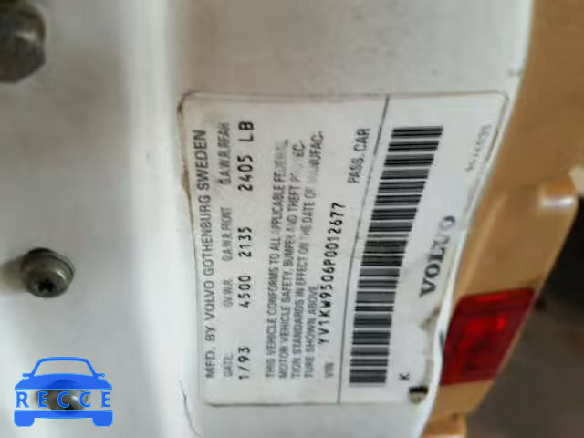 1993 VOLVO 960 YV1KW9506P0012677 Bild 9