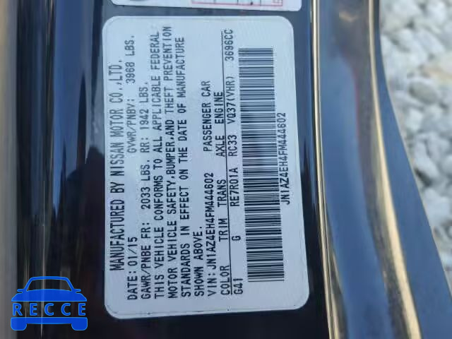 2015 NISSAN 370Z JN1AZ4EH4FM444602 image 9